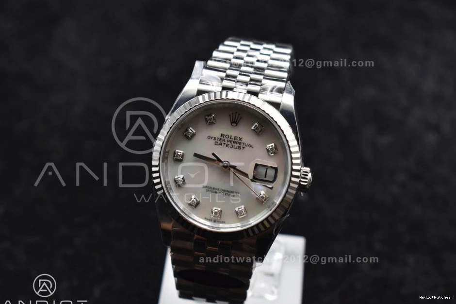 Clean MOP Dial 904L Bracelet Steel 36 Chic 570 Diamonds DateJust Jubilee 126234 on VR Edition White 1:1 Best 0328